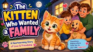 The Kitten Who Wanted a Family | Heartwarming Kids Bedtime Story #KidsStory #BedtimeStory #CatStory