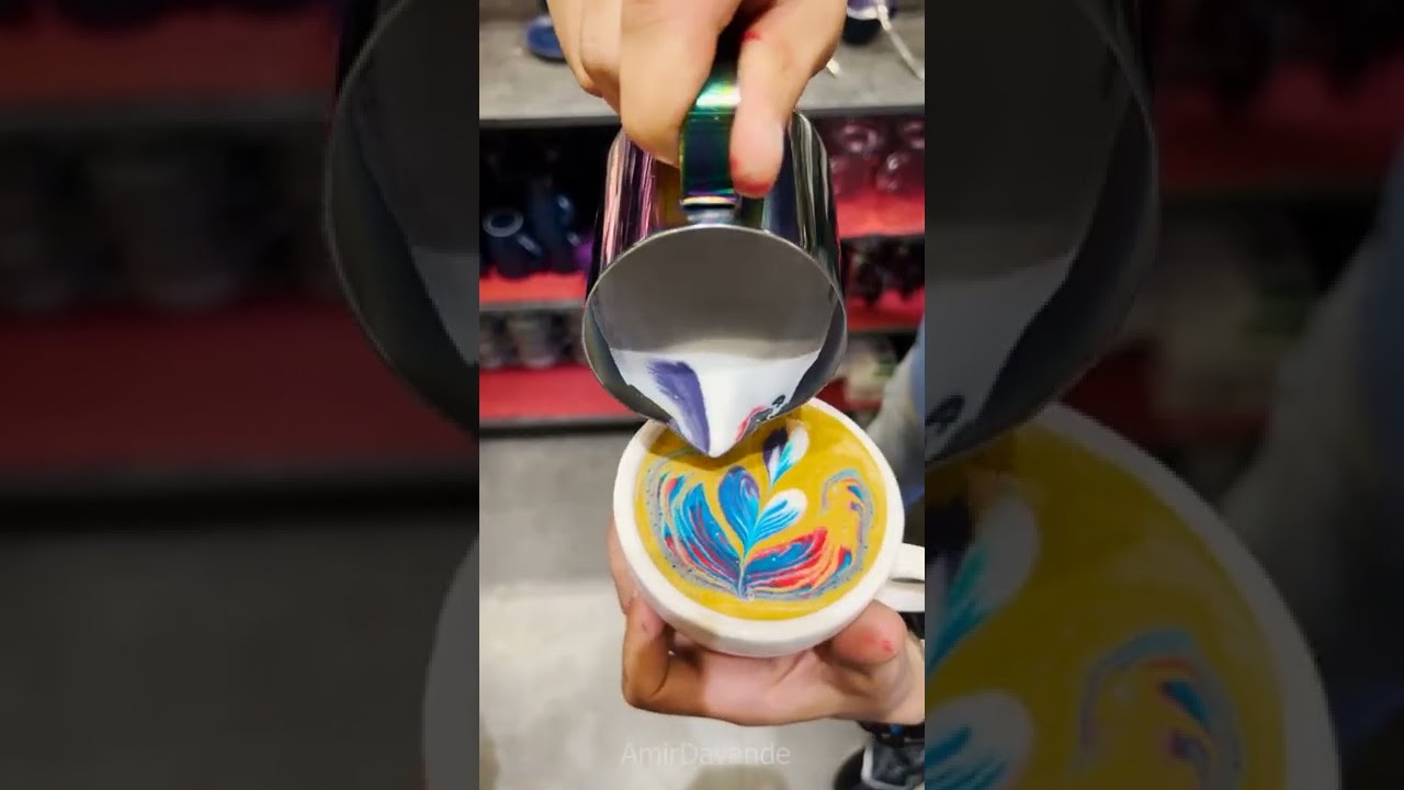 Rainbow Latte Art: Rosetta, Tulip
