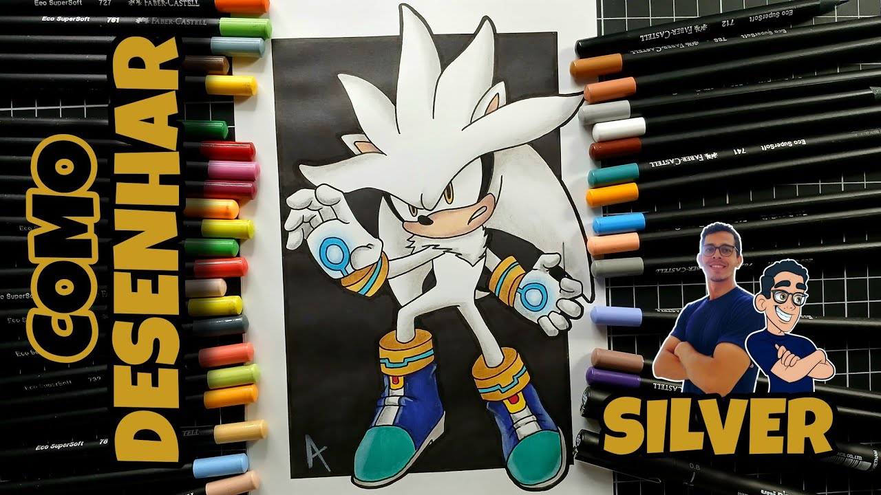 como DESENHAR o Silver the Hedgehog / How to DRAW Silver the Hedgehog ...
