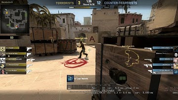 CSGO Competitive - Ninja Defuse on Mirage - A Site on Pistol Round (First Person View)