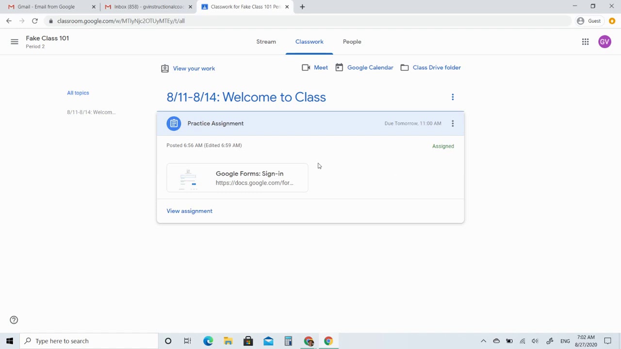 FOR STUDENTS: How to Turn In or Mark as Done in Google Classroom - YouTube