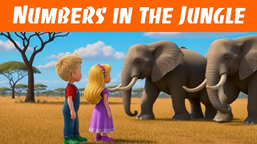 🦁 Numbers in the Jungle | Fun Kids Counting Song with Animals 🌴