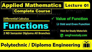 Applied Mathematics / Value of Function / Lecture 1/ Polytechnic / Diploma Engineering / MSBTE / OMG