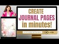 Pam Brossman: Canva AI - Create Printable Journal Pages In Canva Fast