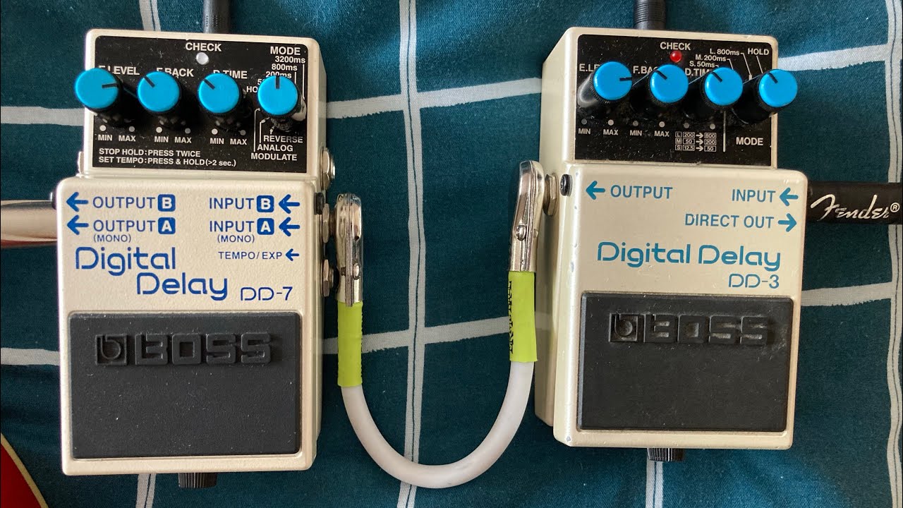 Boss Dd3 against Boss Dd7 Delay Pedal Comparison Video (which one