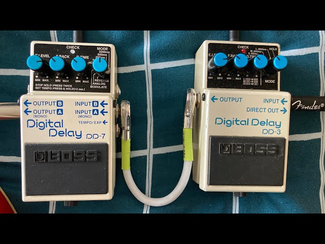 Boss Dd3 against Boss Dd7 Delay Pedal Comparison Video