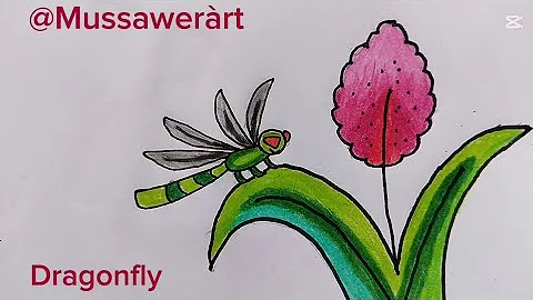 How to draw a cute Dragonfly||easy drawing ideas||easy drawing tutorial