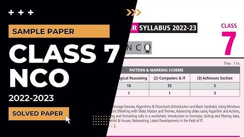 Class 7 NCO sample paper 2022-2023 solved paper/NCO class 7 sample paper 2022-2023/class 7 Olympiad