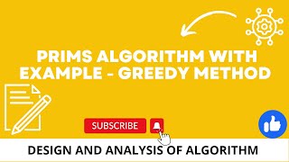 Prims algorithm using greedy method with solved example