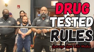 Drug Tested Rules | What To Know Before Your First Powerlifting Meet 2021 || Garage Gym Life Media