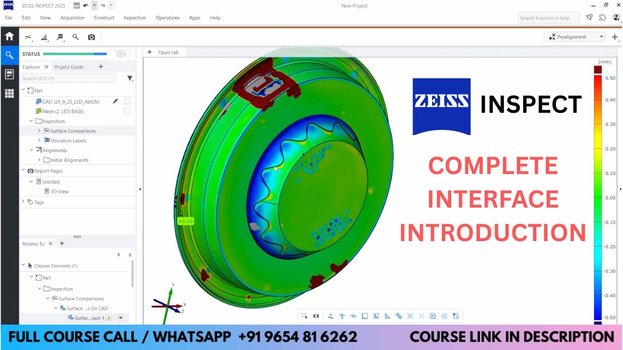 HINDI | 284. Zeiss - GOM Inspect Interface Introduction | Full Course ...