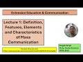 Definition of Mass Communication