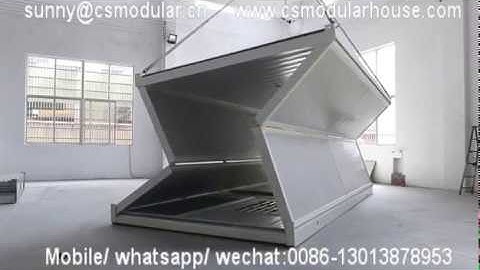 20ft folding container installation video （CS MODULAR)