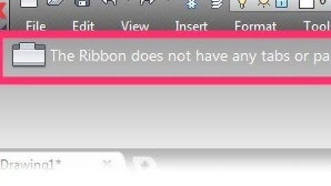 Er zijn momenteel geen tabbladen of panelen geladen in CAD op het lint.