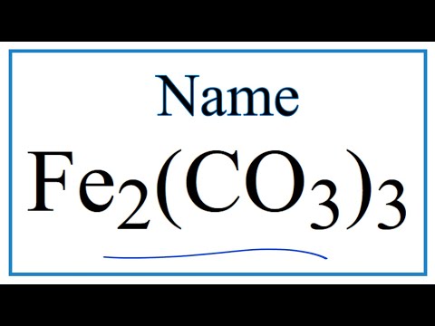 فيديو: ما هو اسم co2 co3 3؟