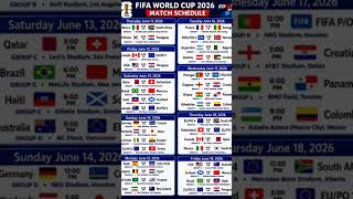 ⚽🔥 FIFA World Cup 2026 Full Match Schedule 🔥⚽ | Complete Fixtures, Dates & Timings #fifaworldcup