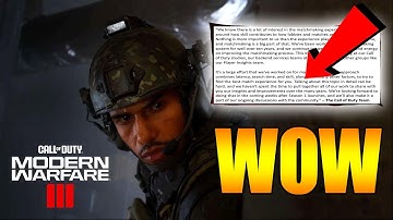 CALL of DUTY speaks about SBMM for the FIRST TIME - MW3