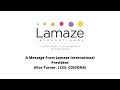 Message from Lamaze Leadership - July 2020