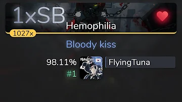 [8.15⭐] FlyingTuna | Camellia - Bloody kiss [Hemophilia] 98.11% {#1 💖 1xSB} - osu!