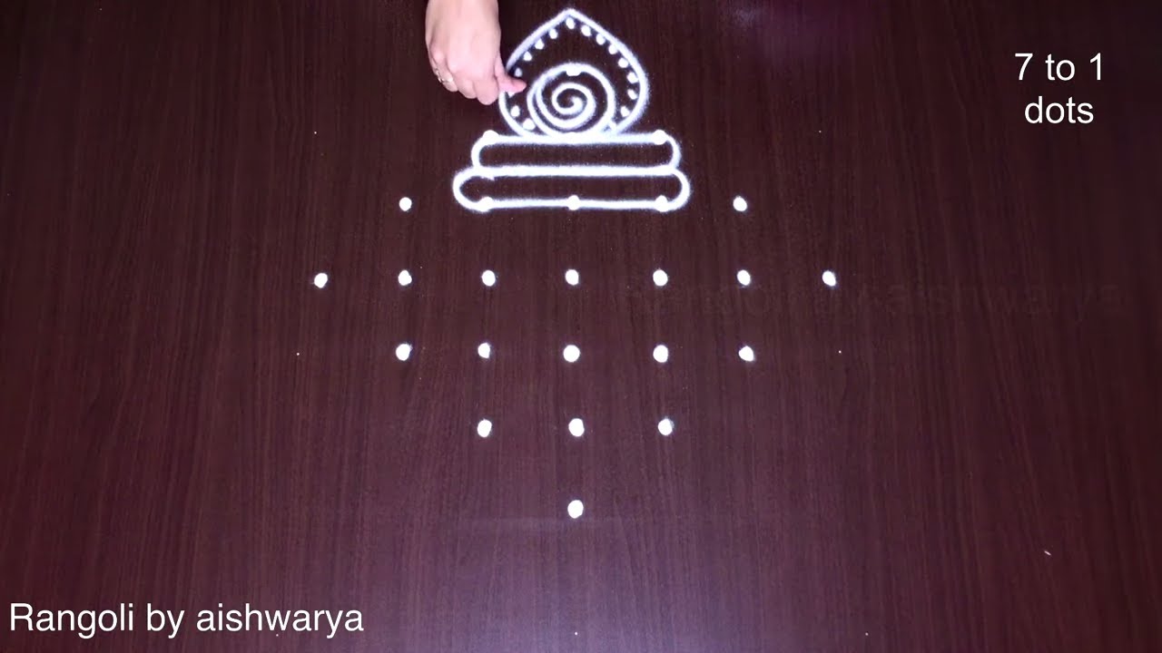 7 Dots Ganesh Chathurthi Rangoli
