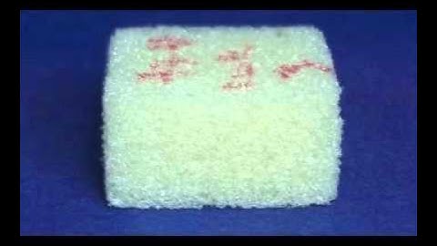 Shape recovery in a PU foam upon heating