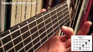 66 Bossa Nova Guitar Chords Pt. 1: Major voicings chords