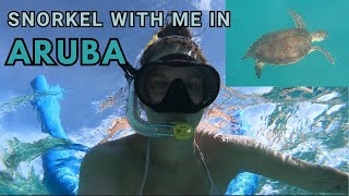 Snorkeling with me in ARUBA coral reefs with sea turtles, sting rays, and tropical fish