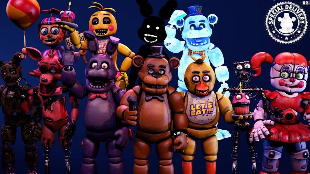 Все аниматроники из фнаф 9 картинки