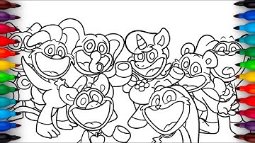Smiling Critters Coloring Pages | How to COLOR Characters Poppy Playtime 3.Satisfying Colouring
