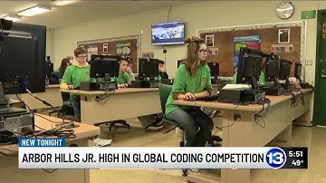 Arbor Hills Jr. High students compete in global coding competition