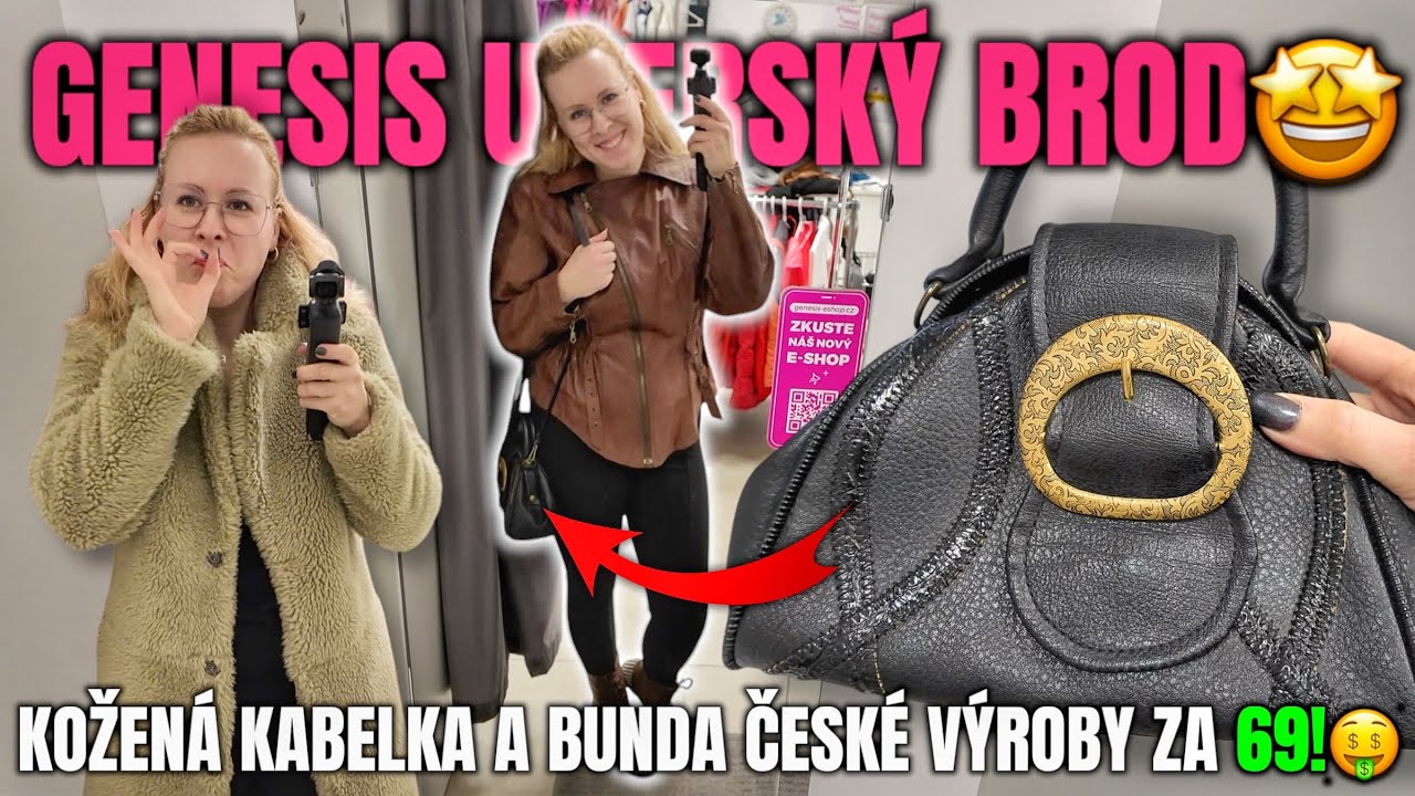 TOHLE JSEM ULOVILA V SEKÁČI GENESIS UHERSKÝ BROD!🤩KRÁSNÁ KOŽENÁ KABELKA A BUNDA ČESKÉ VÝROBY ZA 69❤️