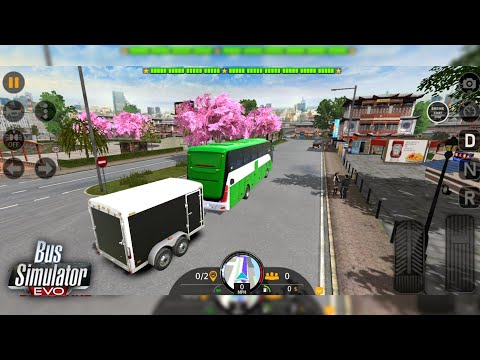 Bus Simulator EVO New Coach Bus - Shanghai Map + Snow GamePlay