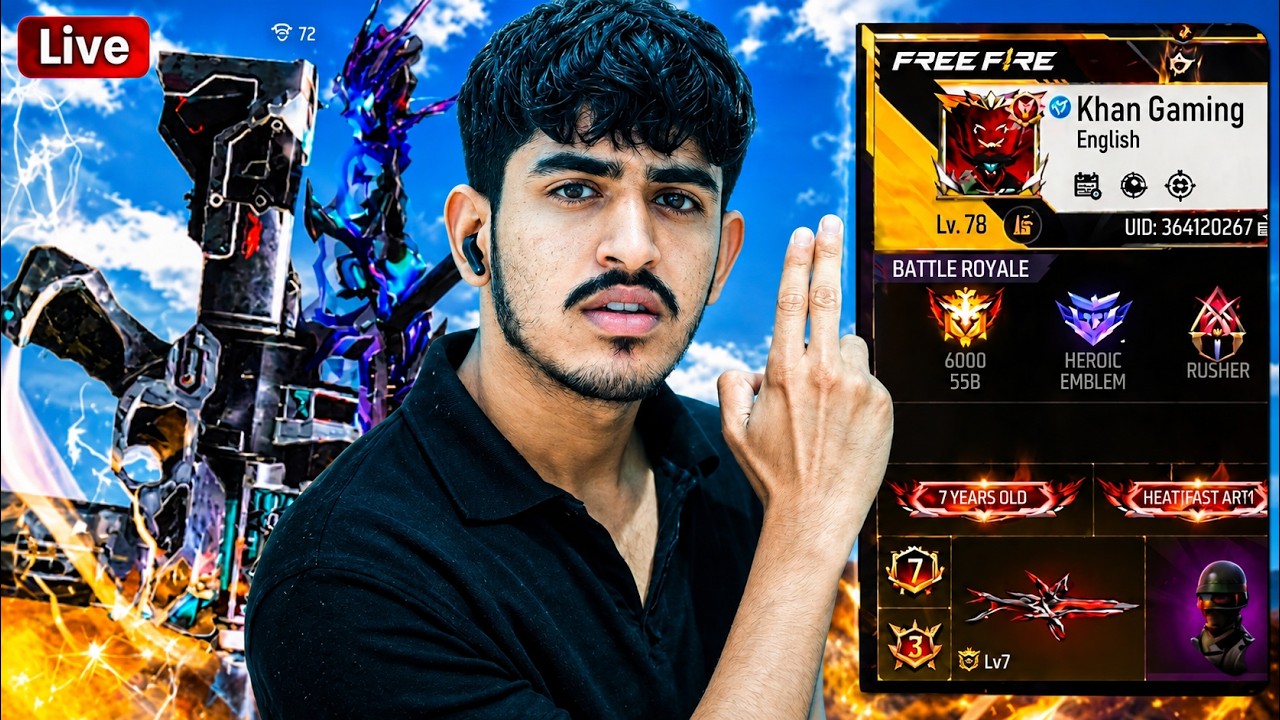🔴 KHAN GAMING  LIVE 🔥CUSTOM ROOM + FULL FUN | ROAD TO 10K  | JOIN FAST🚀