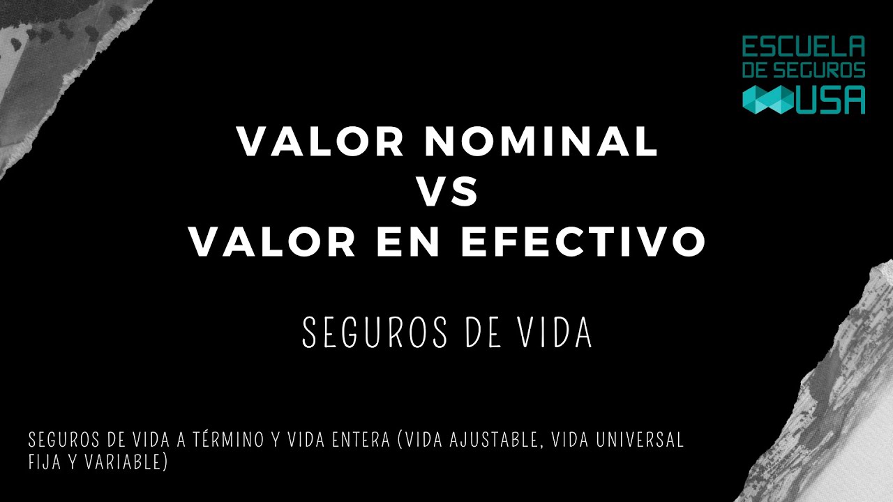 Valor Nominal Vs Valor Real Valor Nominal Vs Valor Real