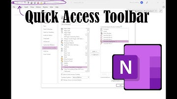 Setting up Quick Access Toolbar in OneNote Desktop