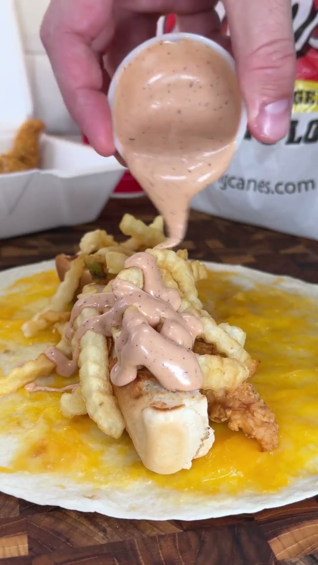 Raising Cane’s burrito ? #shorts