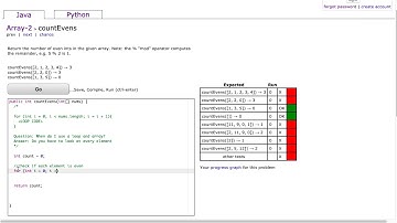 Codingbat - countEvens (Java)