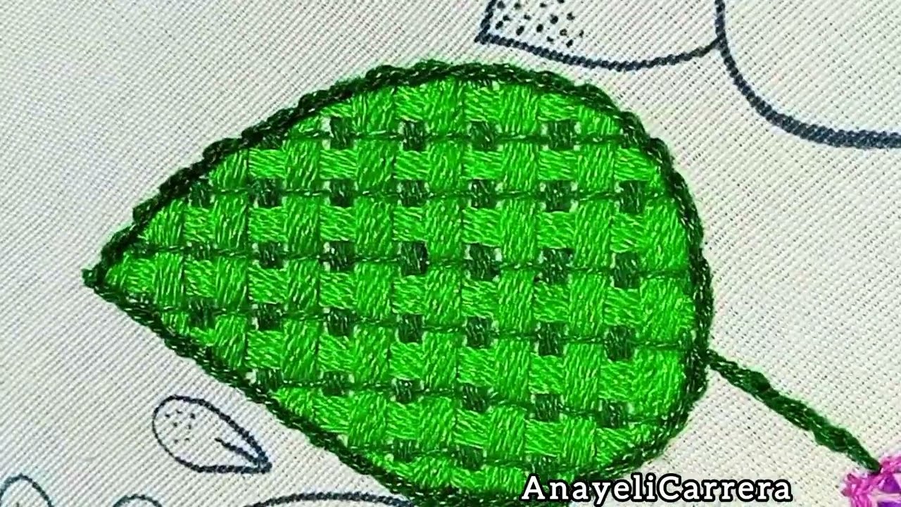 Bellísima puntada ideal para hoja#67puntada ideal para cualquier diseño 