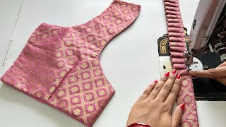 Latest Blouse Designs Back | Frill Blouse Design | Cutting And Stitching Back Neck Blouse Design