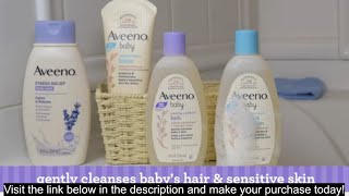 Aveeno Baby Bathtime Solutions Baby & Me Gift Set with Baby Wash & Shampoo, Calming Baby Bath & Wash
