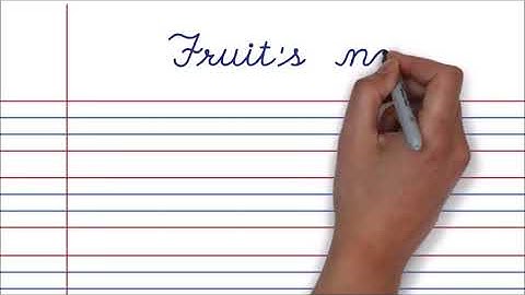 How to Write Fruits Name in Cursive Writing |  Beautiful Neat calligraphy Cursive Handwriting CBSE