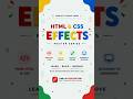 Link:https://youtu.be/SsXXWWflu0Q?si=WKjwUBJHmSTZetvR #coding #css #programming #csseffects #coding
