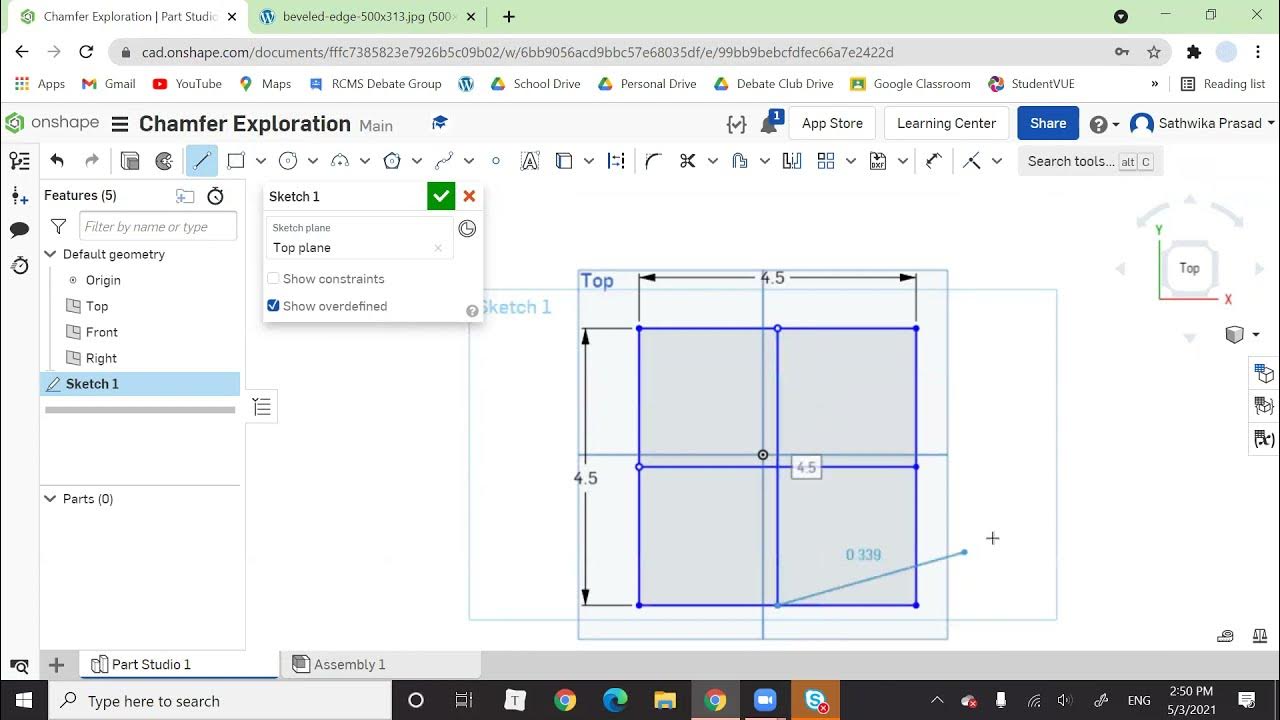 Chamfer Onshape Exploration YouTube