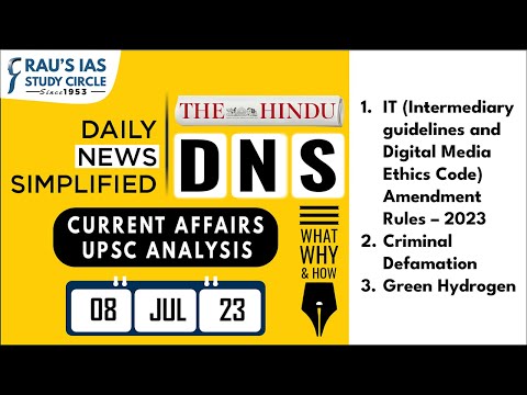 The Hindu Analysis | 08 July, 2023 | Daily Current Affairs | UPSC CSE 2023 | DNS