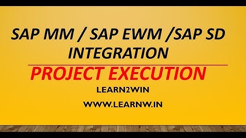 SAP MM - SAP EWM - SAP SD Project execution | sap mm sd sap ewm integration project implementation