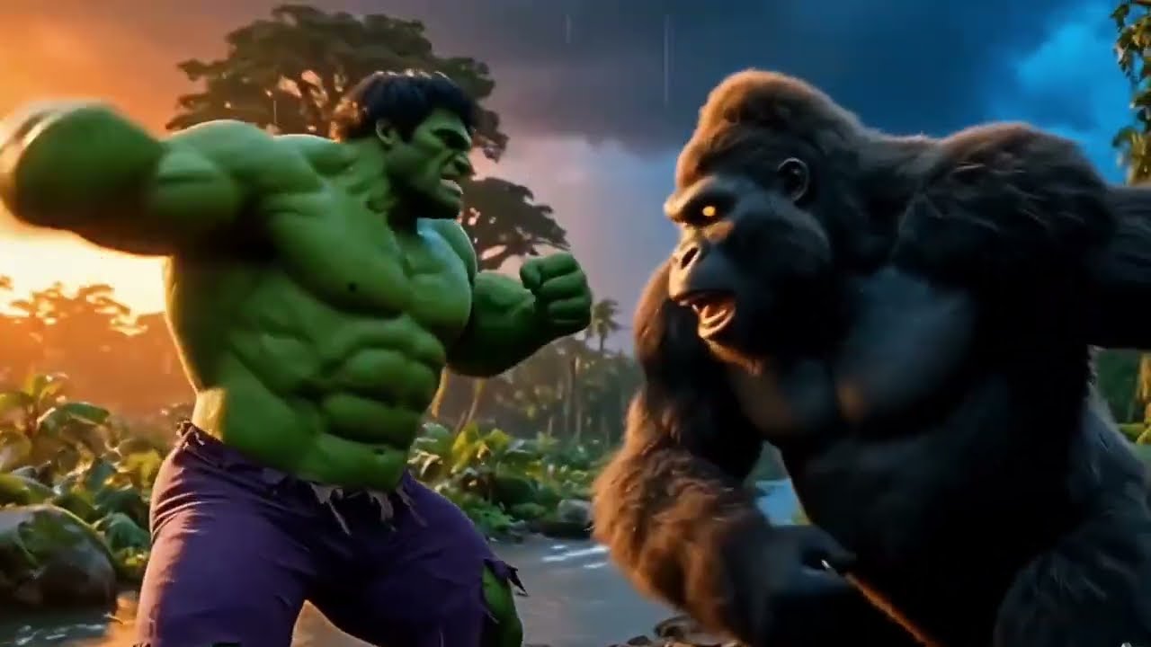 Pelea king Kong y Hulk El hombre increíble