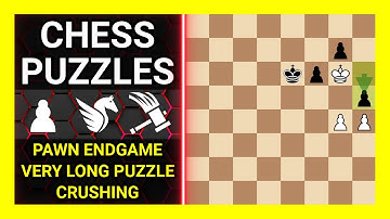 Chess Puzzles to Practice. Themes: Pawn endgame, Very long puzzle, Crushing. Learn Chess
