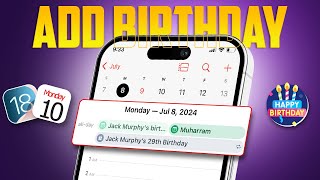 How to Set Birthday Reminder in iPhone Calendar After iOS 18 Update | Add Birthdays Apple Calendar screenshot 5
