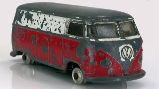 Volkswagen T1 Delivery Van. Restoration of the Corgi Toys model no. 433 from 1962.