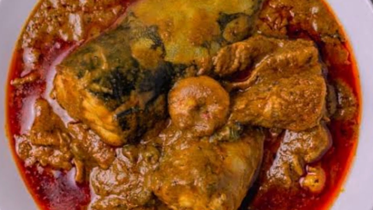 Correct Delta state [urhobo] Banga soup recipe with proteins # ...